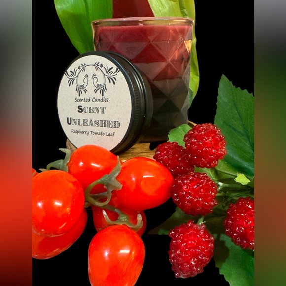 RASPBERRY TOMATO LEAF, SCENT UNLEASHED LLC LUXURY HAND POURED SCENTED CANDLES! - Picture 3 of 4